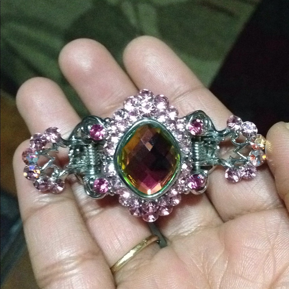 Rhinestones metal butterfly clip